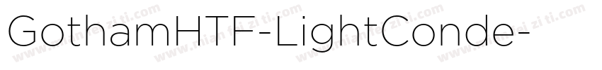 GothamHTF-LightConde字体转换