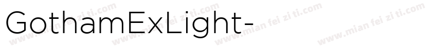 GothamExLight字体转换
