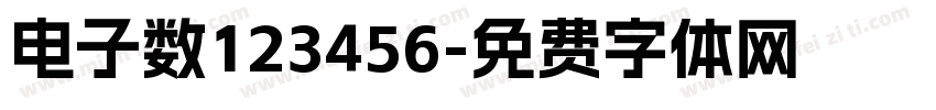 电子数123456字体转换