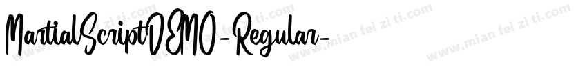 MartialScriptDEMO-Regular字体转换