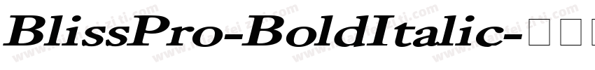 BlissPro-BoldItalic字体转换