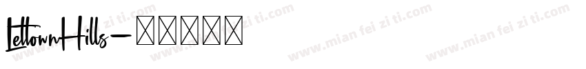 LettownHills字体转换