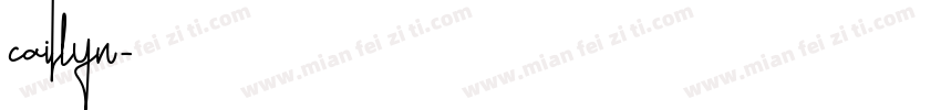 caitlyn字体转换