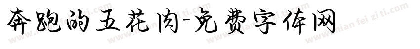 奔跑的五花肉字体转换