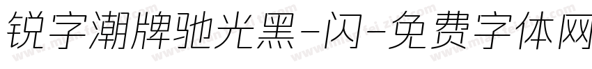 锐字潮牌驰光黑-闪字体转换