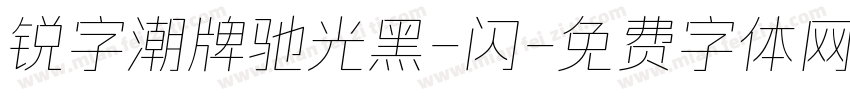 锐字潮牌驰光黑-闪字体转换