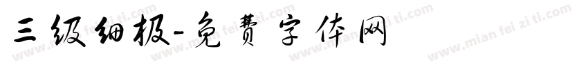 三级细极字体转换
