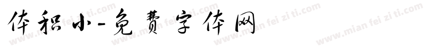 体积小字体转换