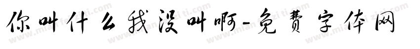 你叫什么我没叫啊字体转换