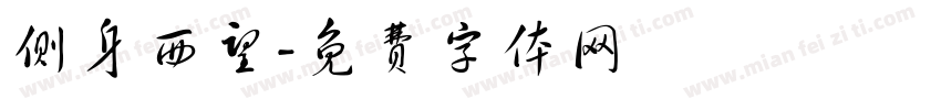 侧身西望字体转换
