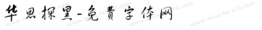 华思探黑字体转换