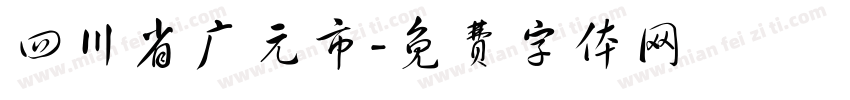 四川省广元市字体转换
