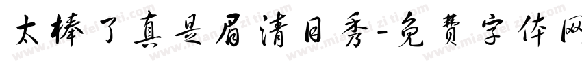 太棒了真是眉清目秀字体转换
