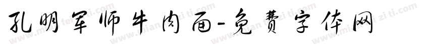 孔明军师牛肉面字体转换