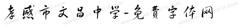 孝感市文昌中学字体转换