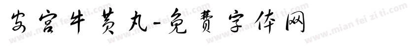 安宫牛黄丸字体转换
