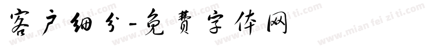 客户细分字体转换