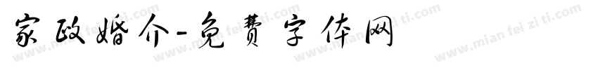 家政婚介字体转换