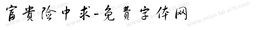 富贵险中求字体转换