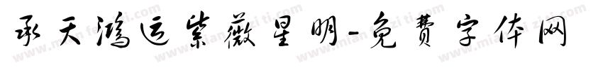 承天鸿运紫薇星明字体转换