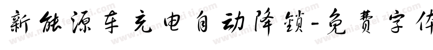 新能源车充电自动降锁字体转换