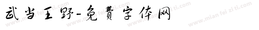 武当王野字体转换