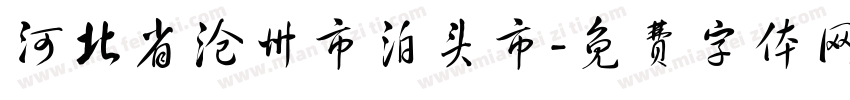 河北省沧州市泊头市字体转换