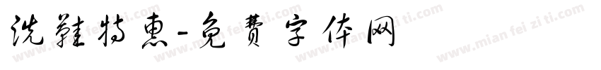 洗鞋特惠字体转换