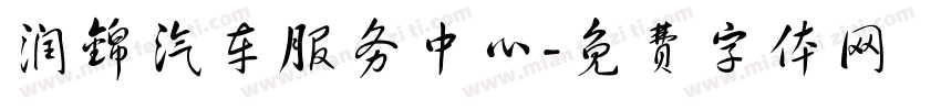润锦汽车服务中心字体转换