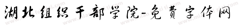 湖北组织干部学院字体转换