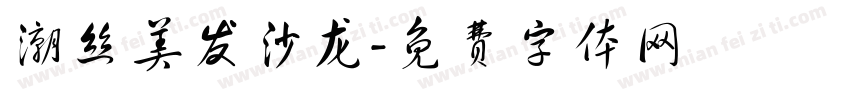 潮丝美发沙龙字体转换