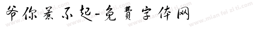爷你惹不起字体转换