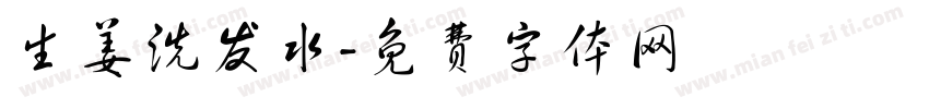 生姜洗发水字体转换