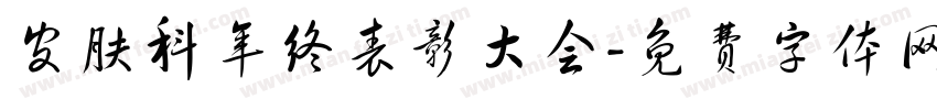 皮肤科年终表彰大会字体转换