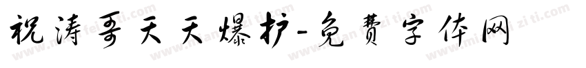 祝涛哥天天爆护字体转换
