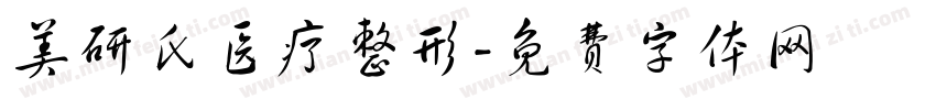 美研氏医疗整形字体转换