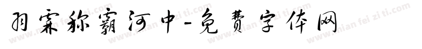 羽霖称霸河中字体转换