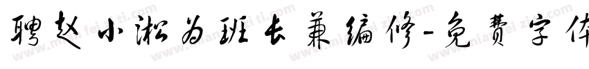 聘赵小淞为班长兼编修字体转换