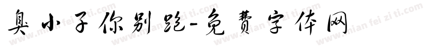 臭小子你别跑字体转换