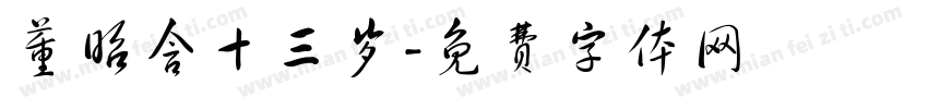 董昭含十三岁字体转换