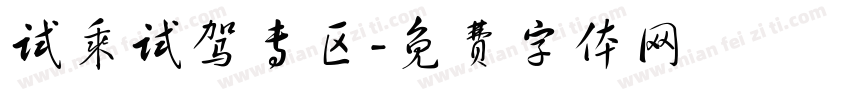 试乘试驾专区字体转换