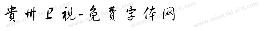 贵州卫视字体转换