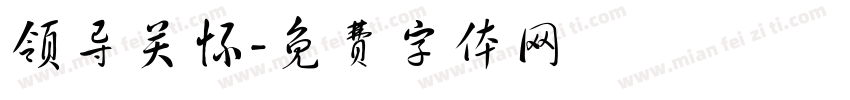 领导关怀字体转换