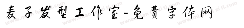 麦子发型工作室字体转换