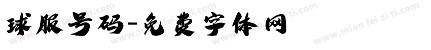 球服号码字体转换