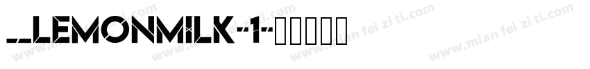 _LemonMilk-1字体转换