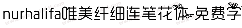 nurhalifa唯美纤细连笔花体字体转换