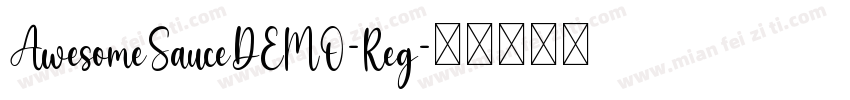 AwesomeSauceDEMO-Reg字体转换