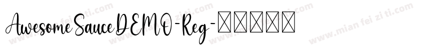 AwesomeSauceDEMO-Reg字体转换