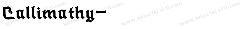 Callimathy字体转换